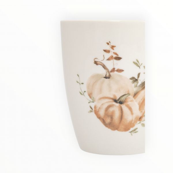 Кружка 370 мл, фарфор P, белая, Тыквы, Pumpkin harvest ANNA LAFARG
