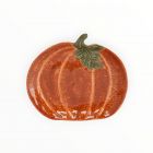 Блюдо 23х19 см, керамика, оранжево-зеленое, Тыква с листом, Bright pumpkin ANNA LAFARG
