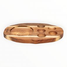 Блюдо пасхальное 22x14 см, 5 отделений, с местом для кулича, дерево, Easter ANNA LAFARG