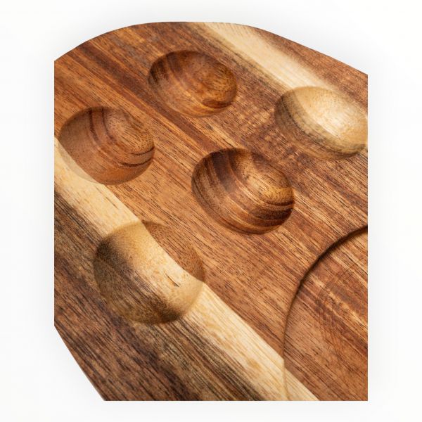 Блюдо пасхальное 22x14 см, 5 отделений, с местом для кулича, дерево, Easter ANNA LAFARG