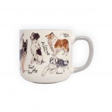 Кружка 400 мл, фарфор, бело-серая, Собаки, Pets ANNA LAFARG