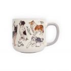 Кружка 400 мл, фарфор, бело-серая, Собаки, Pets ANNA LAFARG