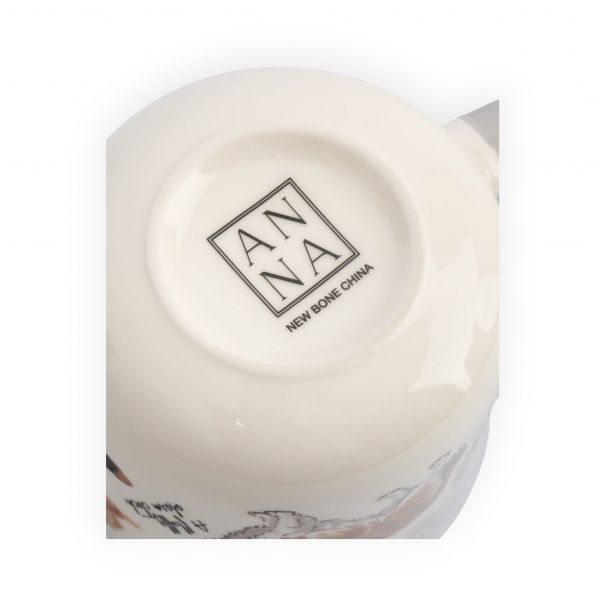 Кружка 400 мл, фарфор, бело-серая, Собаки, Pets ANNA LAFARG