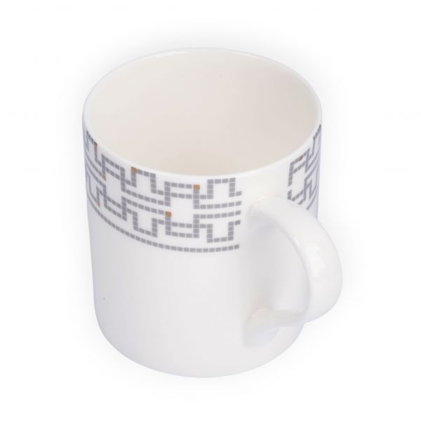 Кружка 380 мл, фарфор, белая, Орнамент, Greco ANNA LAFARG