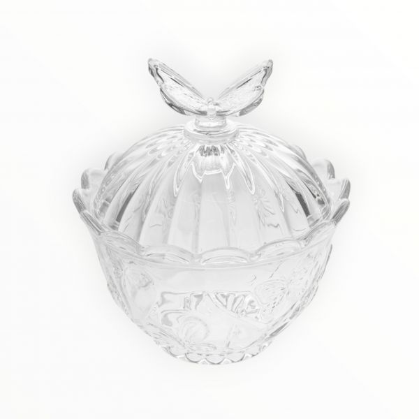 Емкость для хранения 11х12 см, 220 мл, стекло, Бабочка, Butterfly ANNA LAFARG