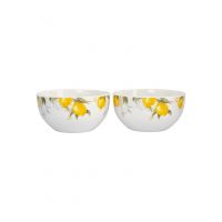 Салатник 14x8 см, 620 мл, 2 шт, фарфор, белый, Лимоны, Palermo