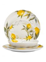 Сервиз обеденный на 6 персон, 18 предметов, фарфор, белый, Лимоны, Palermo