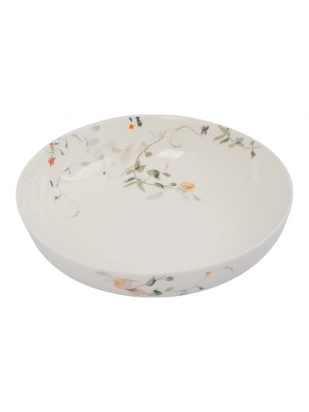 Тарелка суповая 20 см, 780 мл, 2 шт, фарфор, белая, Цветы и листья, Primrose ANNA LAFARG