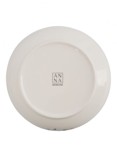 Тарелка суповая 20 см, 780 мл, 2 шт, фарфор, белая, Цветы и листья, Primrose ANNA LAFARG