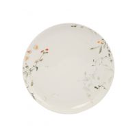 Тарелка обеденная 27 см, фарфор, белая, Цветы и листья, Primrose ANNA LAFARG