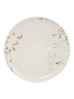 Тарелка обеденная 27 см, фарфор, белая, Цветы и листья, Primrose ANNA LAFARG
