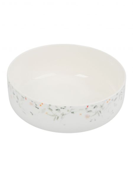 Салатник 16 см, 700 мл, фарфор, белый, Цветы и листья, Primrose ANNA LAFARG