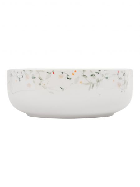 Салатник 16 см, 700 мл, фарфор, белый, Цветы и листья, Primrose ANNA LAFARG