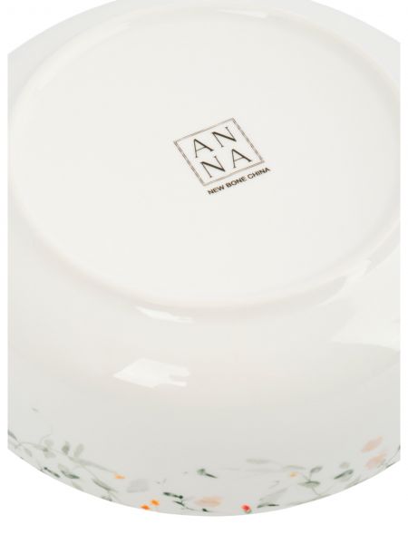 Салатник 16 см, 700 мл, фарфор, белый, Цветы и листья, Primrose ANNA LAFARG