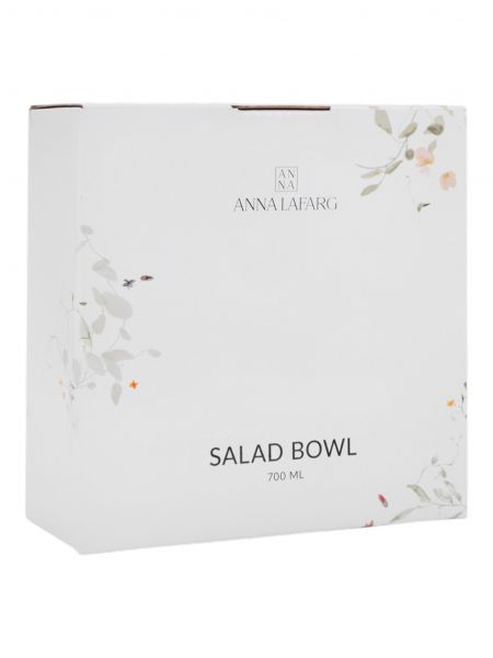 Салатник 16 см, 700 мл, фарфор, белый, Цветы и листья, Primrose ANNA LAFARG