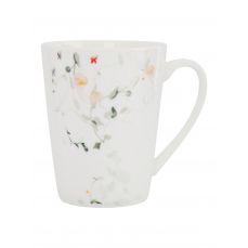 Кружка 420 мл, фарфор, белая, Цветы и листья, Primrose ANNA LAFARG