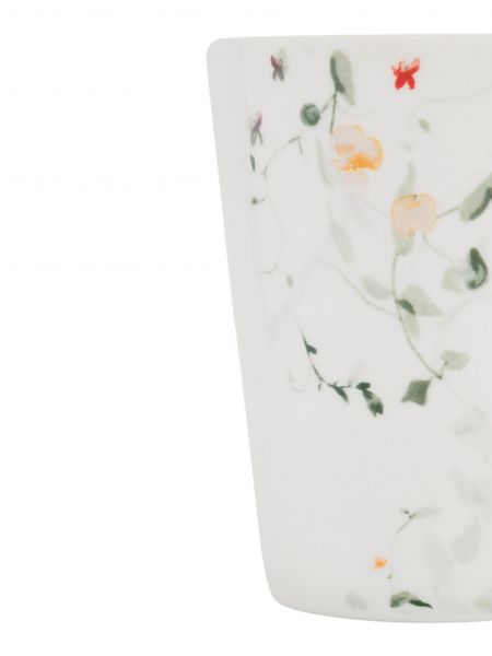 Кружка 420 мл, фарфор, белая, Цветы и листья, Primrose ANNA LAFARG