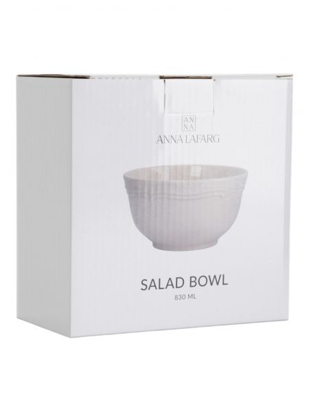 Салатник 15 см, 830 мл, фарфор, молочный, Rustic ANNA LAFARG