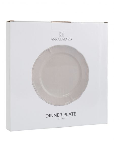 Тарелка обеденная 27 см, фарфор, молочная, Rustic ANNA LAFARG
