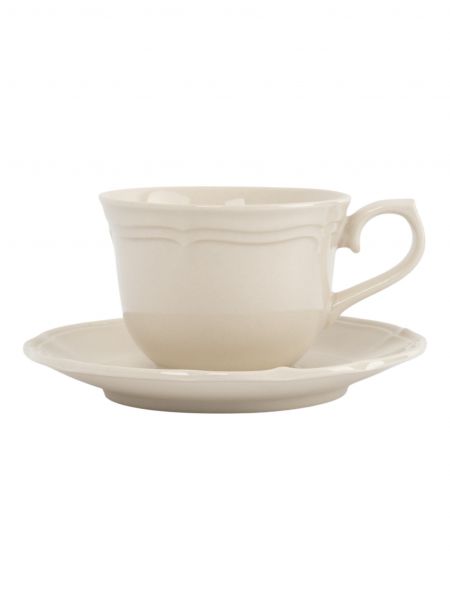 Пара чайная 230 мл на 1 персону, 2 предмета, фарфор, молочная, Rustic ANNA LAFARG