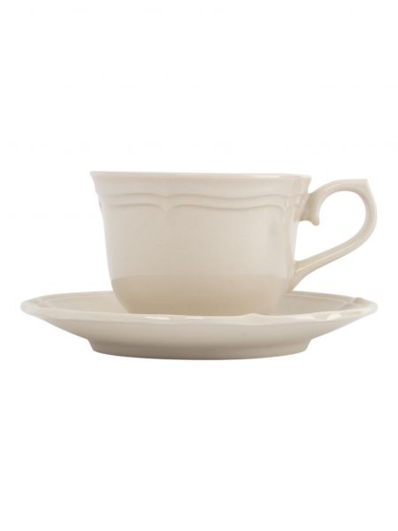 Пара чайная 230 мл на 1 персону, 2 предмета, фарфор, молочная, Rustic ANNA LAFARG