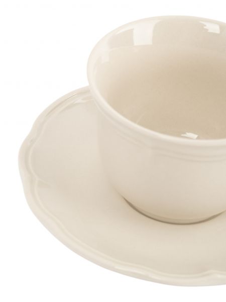 Пара чайная 230 мл на 1 персону, 2 предмета, фарфор, молочная, Rustic ANNA LAFARG