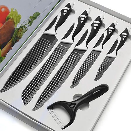 Набор ножей 6 предметов силиконовая ручка Mayer&Boch 