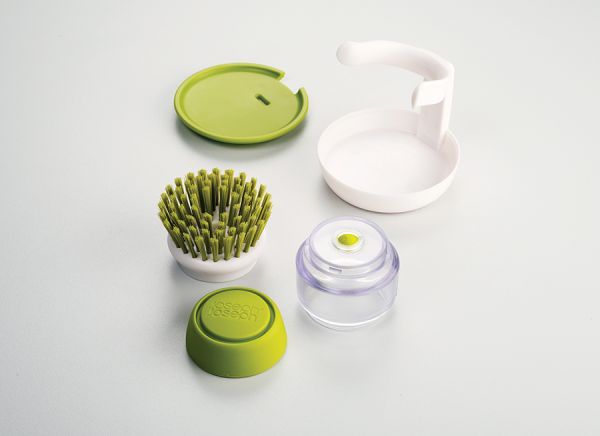 Щетка с дозатором моющего средства Palm Scrub™ серая