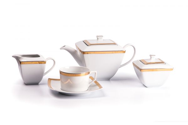 Чайный сервиз 15 предметов La Rose des Sables серия KYOTO Saint Germain Or