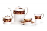 Чайный сервиз 15 предметов La Rose des Sables серия Ramses Bordeaux