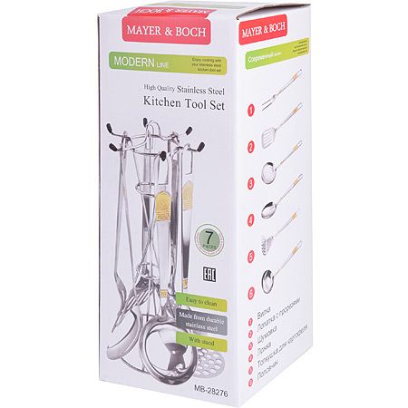 Набор кухонных принадлежностей Mayer&Boch 7 предметов из нержавеющей стали