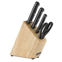 Набор из 3-х кухонных ножей ARCOS Universal с ножницами на деревянной подставке 