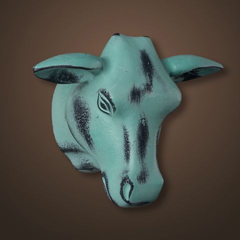 Декор ROOMERS «Голова быка» цвет голубой