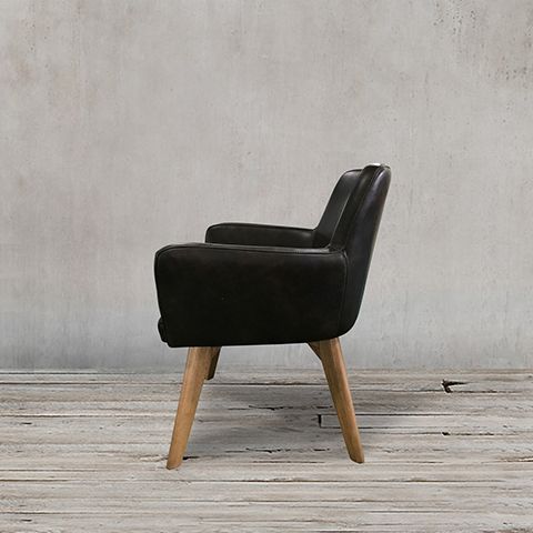 Полукресло ROOMERS 84x60x61 см цвет черный