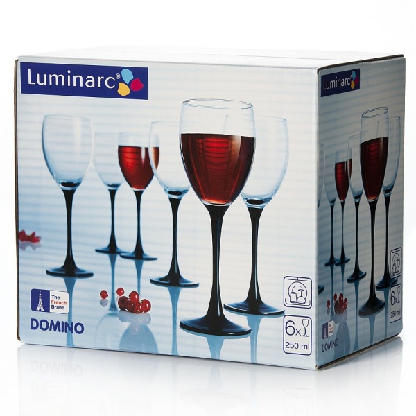 Набор бокалов для вина ДОМИНО 6шт 250мл LUMINARC