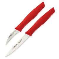 Набор ножей для чистки и нарезки овощей ARCOS Nova 2 шт рукоять красная 