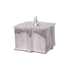 Емкость для хранения ROOMERS 9x13x13 см с крышкой silver-plated