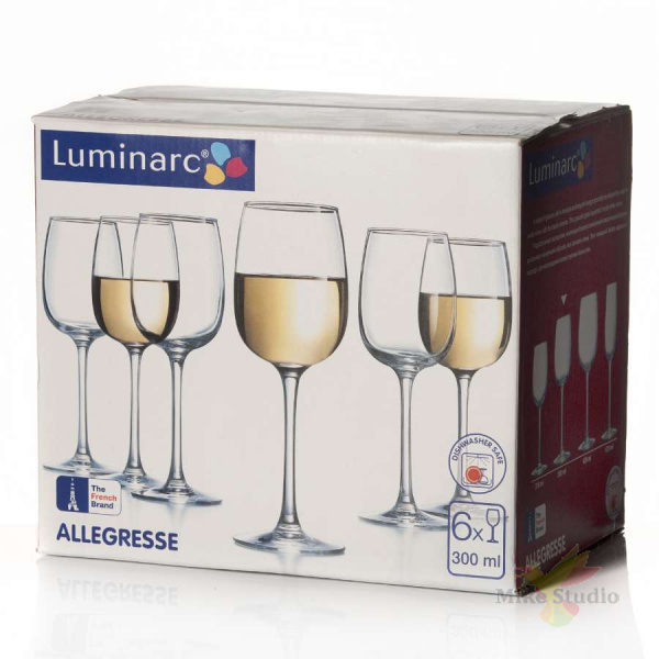 Набор бокалов для вина АЛЛЕГРЕСС 6шт 300мл LUMINARC