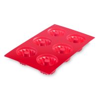 Форма для 6-ти маффинов WESTMARK SILICONE силикон цвет красный 