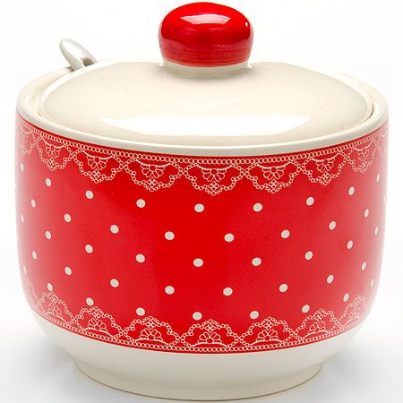 Сахарница Loraine «Красный узор» 520 мл