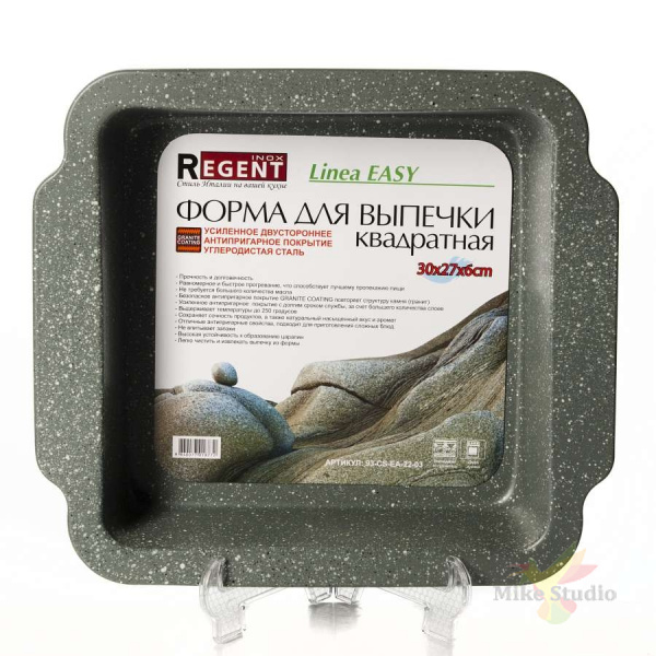 Форма для выпечки квадратная 30х27х6 см (Гранит) Linea EASY Regent Inox 