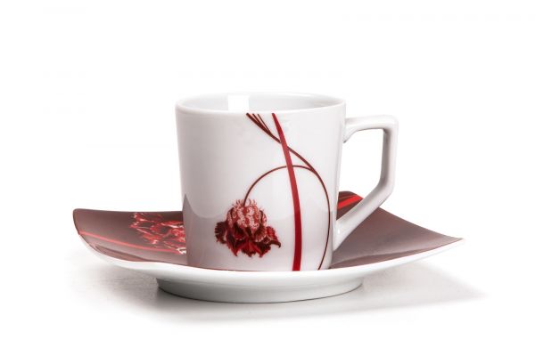 Набор кофейных пар La Rose des Sables KYOTO Noblesse Roug 6 шт