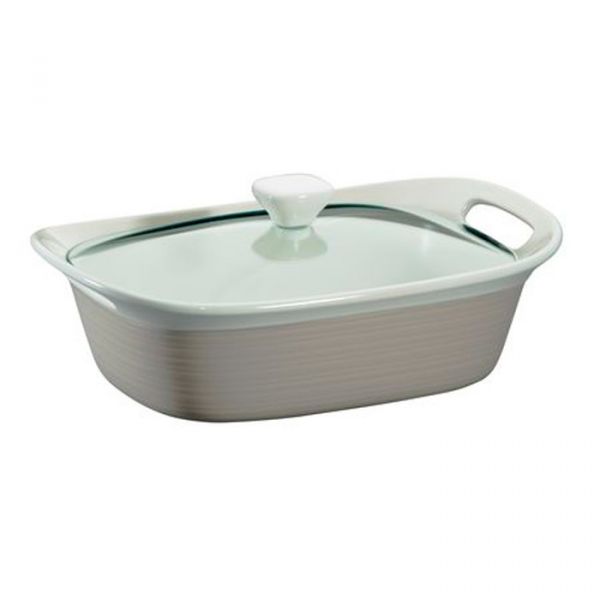 Форма для запекания прямоугольная 2,3л с крышкой беж Etch CORNINGWARE