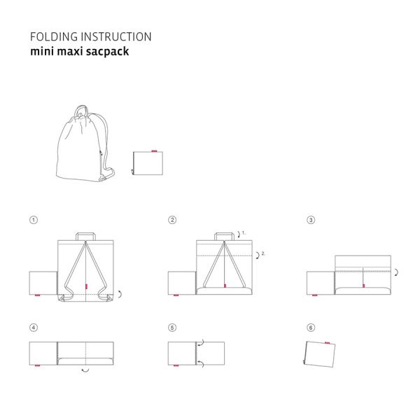 Рюкзак складной Mini Maxi Sacpack Glencheck Red