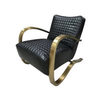 Кресло ROOMERS 75x67x86 см black/gold