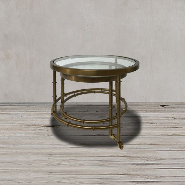 Стол приставной 44x55x55 см цвет матовый золотой ROOMERS