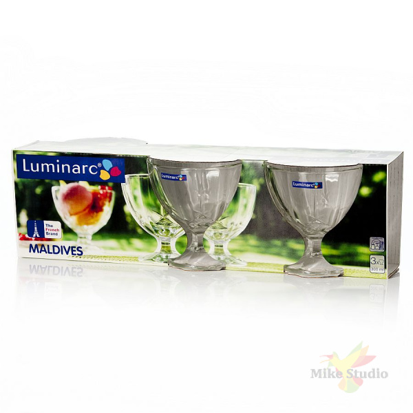 Креманки для мороженого МАЛЬДИВЫ 3шт 280мл LUMINARC