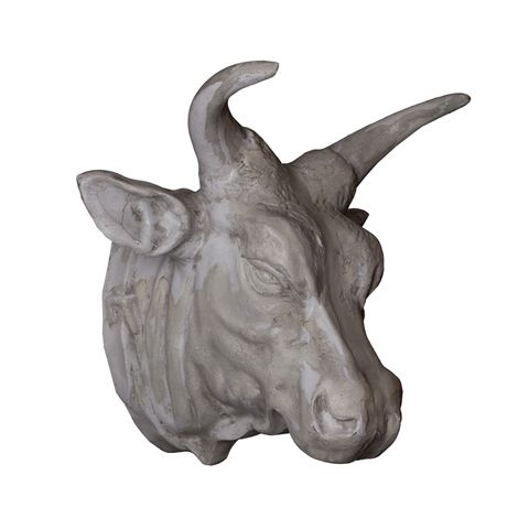 Декор ROOMERS «Голова быка» цвет серый 