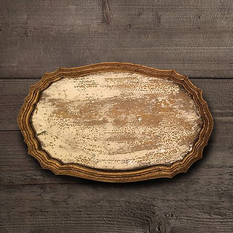 Поднос ROOMERS 3x54x33 см Antique golden base