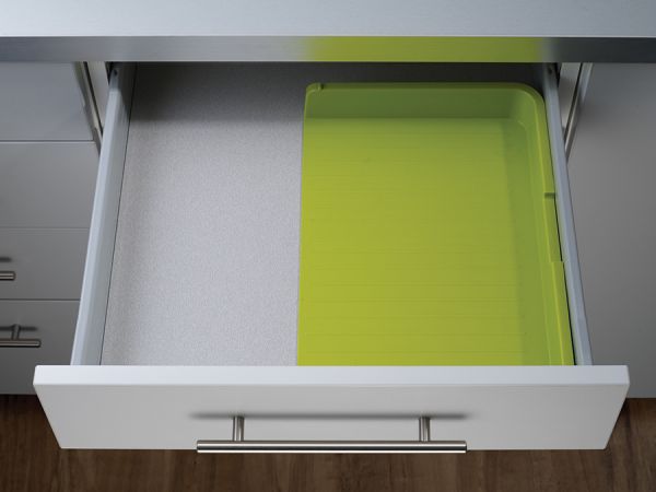 Органайзер для столовых приборов DrawerStore™ раздвижной белый-зеленый